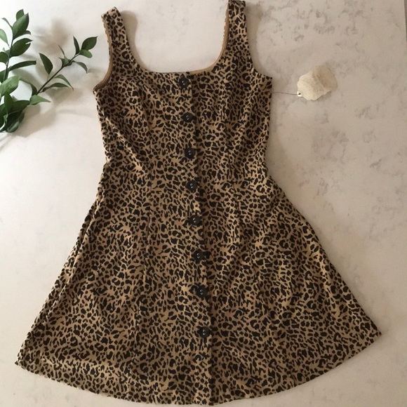 HOST PICK-Altard State-Leopard Button Down Dress-S - Picture 2 of 5